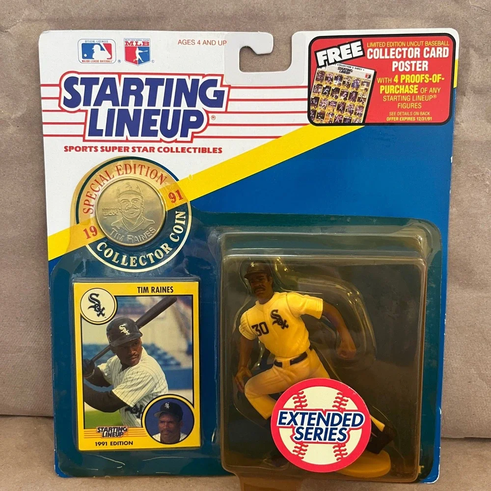 1991 Kenner Starting Lineup Tim Raines Chicago White Sox Extended Series Figure